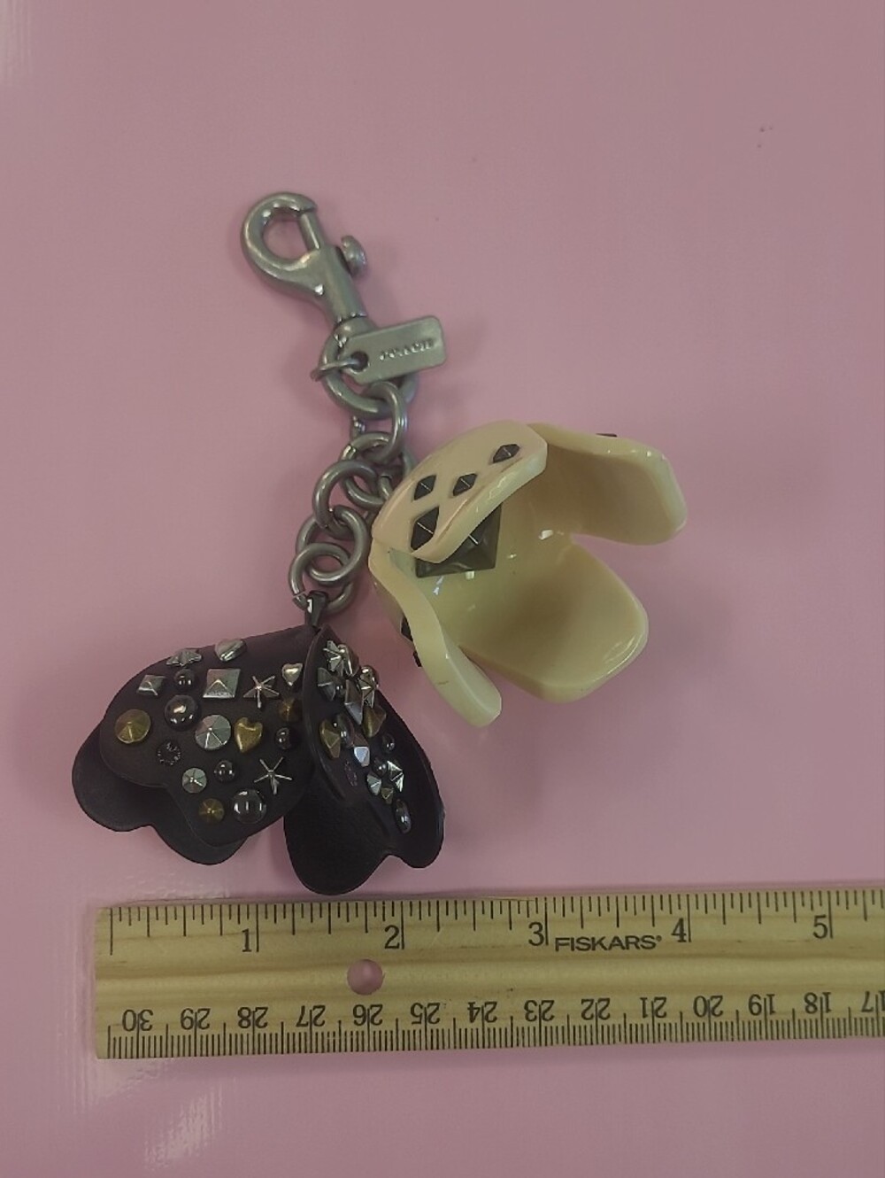 Coach Tea Rose Studded Charm - Picture 2 of 9